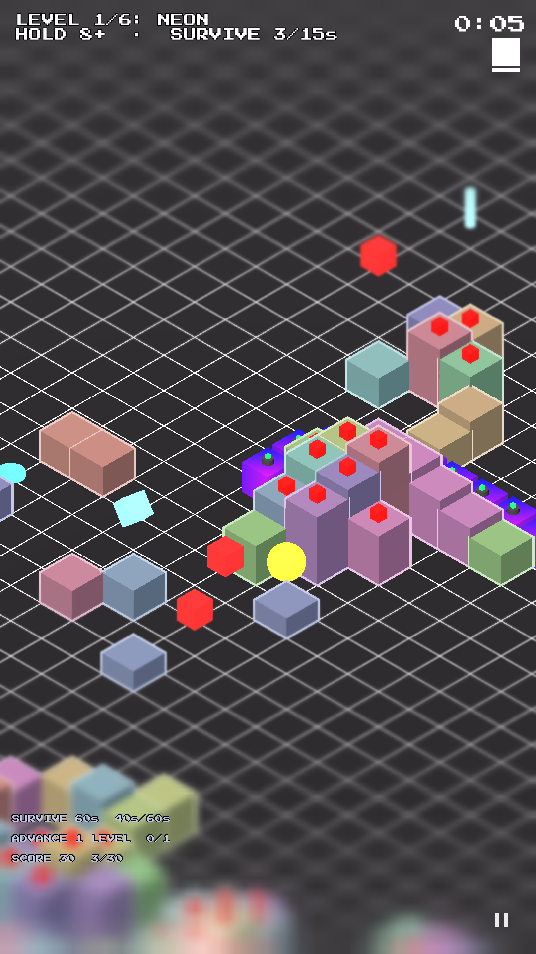 Battle Boa neon biome gameplay screenshot
